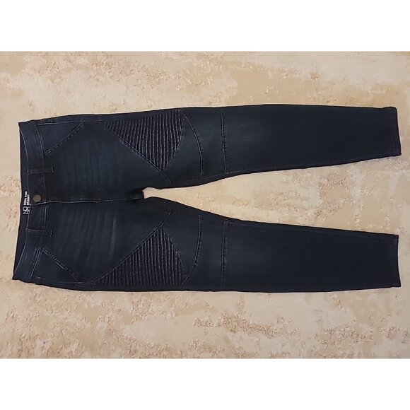 Y2K NoBo Womens High Rise Skinny Jeans Size 13/31 Waist Moto Stretch Dark Wash - Picture 5 of 9